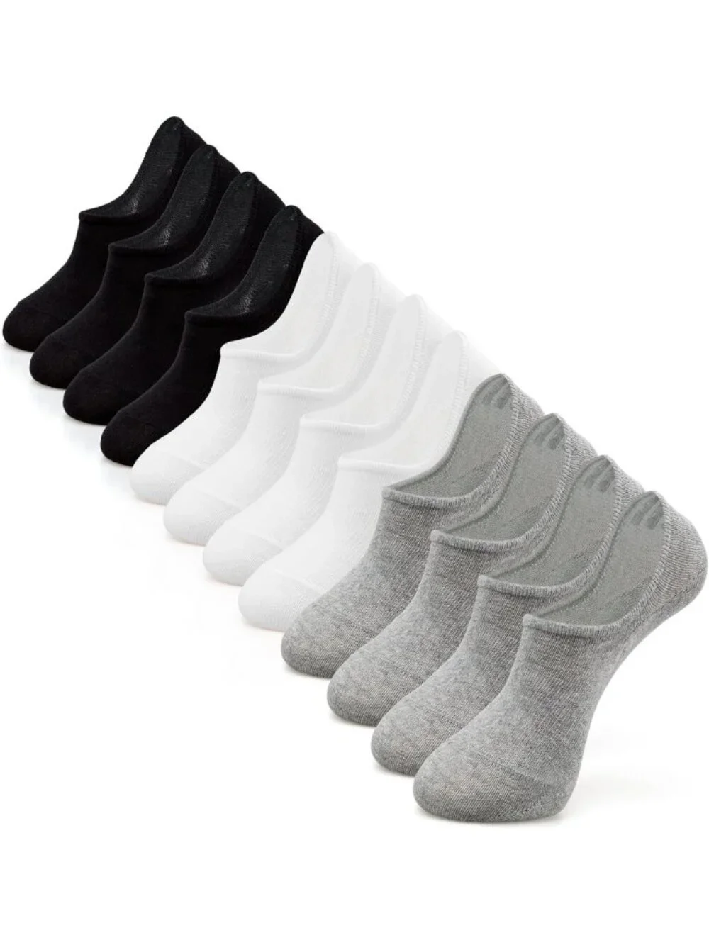 No Show Low Cut Anti-Slip Casual Sports Running Socks for Women & Men - 5 Pack